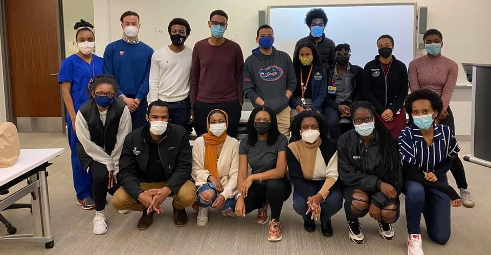 Hopkins students masked in a classroom
