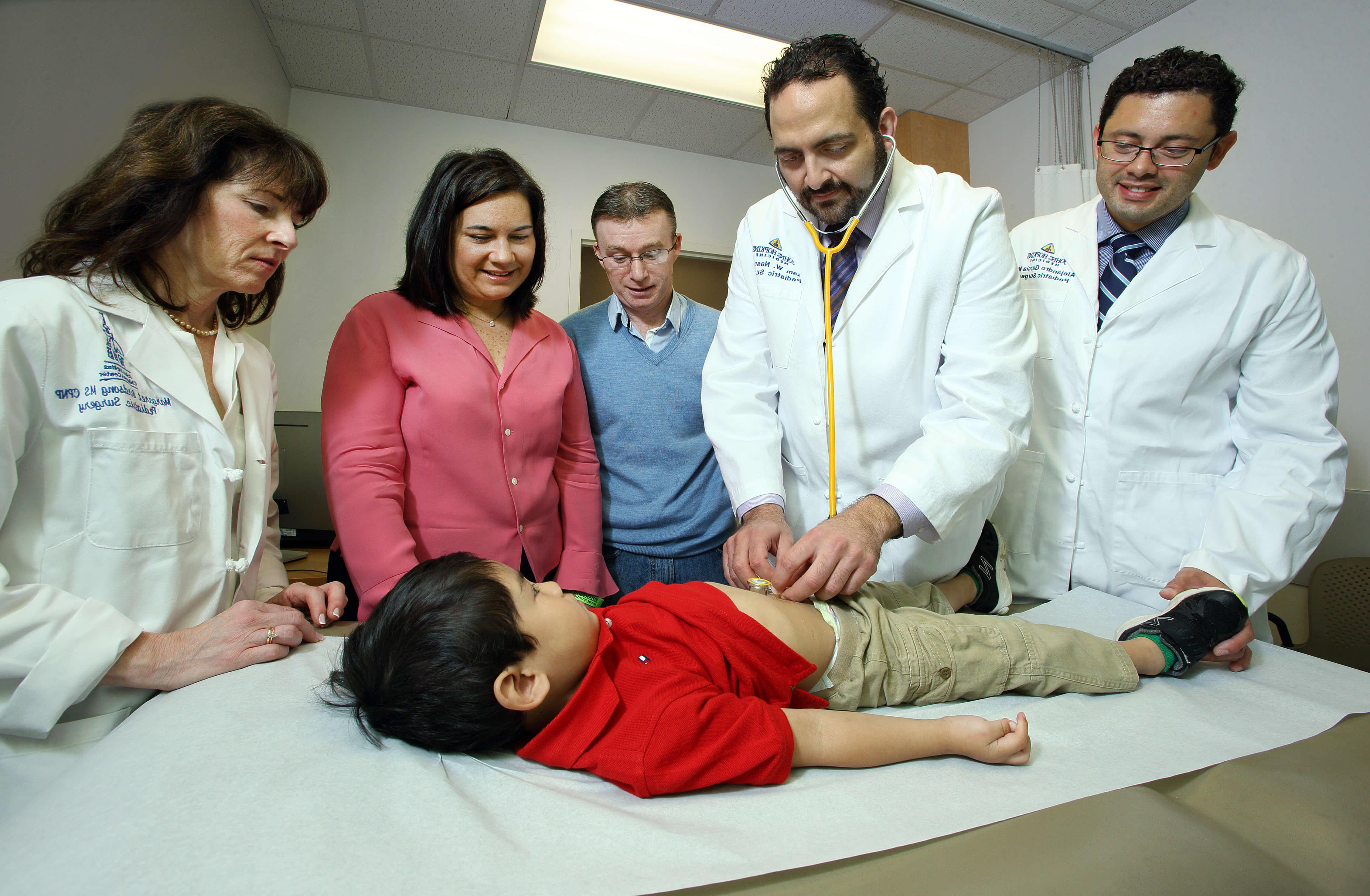 In the bowel management clinic with a young patient